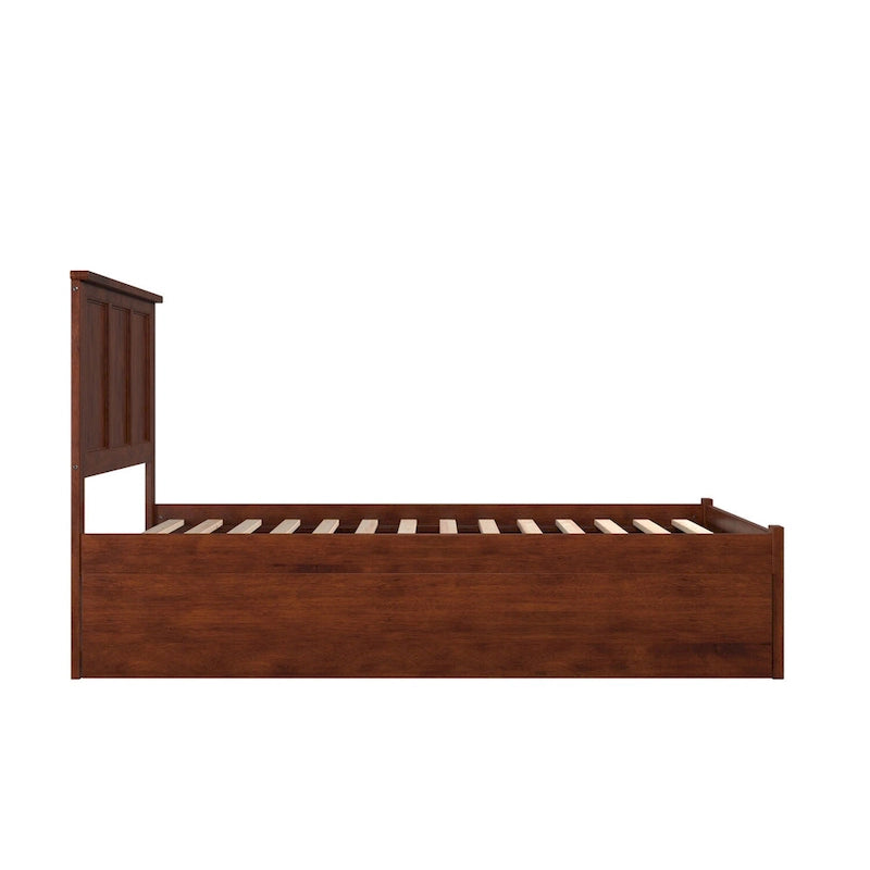 AFI Madison Full Size Platform Bed with Footboard & Full Trundle