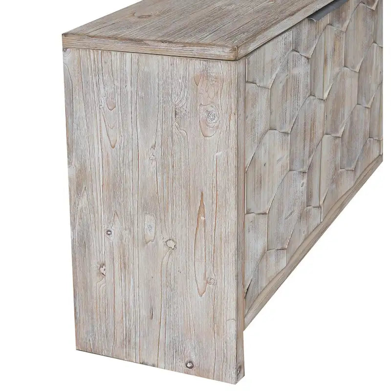 Farmhouse Style 4 Door Wooden Sideboar for Living Room