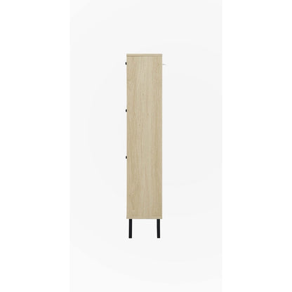 Rattan 3 Door Shoe Rack