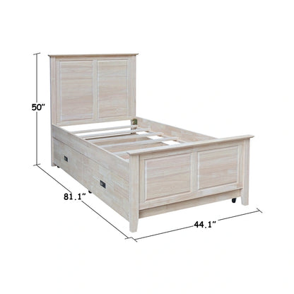 Heritage Solid Wood Twin Trundle Bed