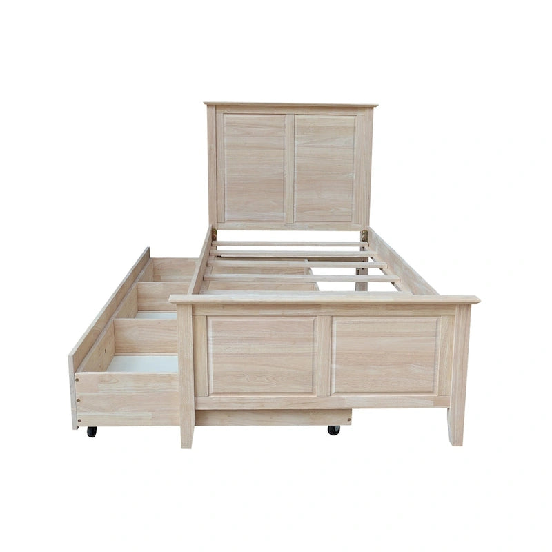 Heritage Solid Wood Twin Trundle Bed