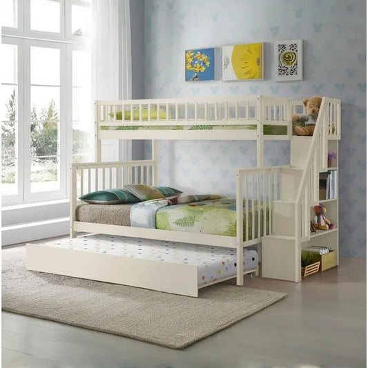 Versatile Stairway Bunk Bed with Extra Storage and Safety Features