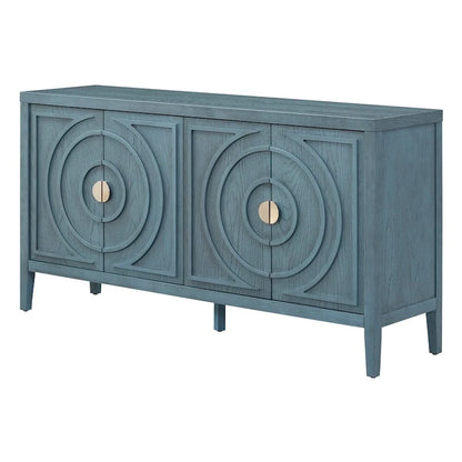 Retro Sideboarddoor with Circular Groove Design Round Metal Door Handle