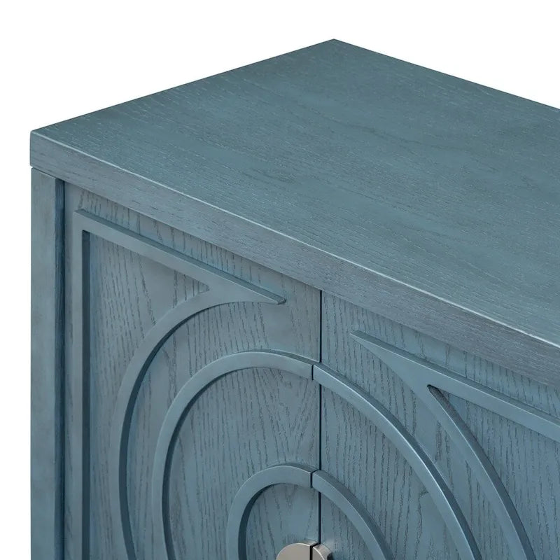 Retro Sideboarddoor with Circular Groove Design Round Metal Door Handle