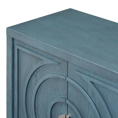 Retro Sideboarddoor with Circular Groove Design Round Metal Door Handle