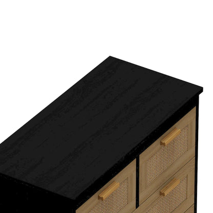 4 Drawers Rattan Cabinet,for Bedroom,Living Room,Dining Room,Hallways