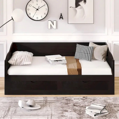 Daybed with Trundle Bed and Storage Drawers