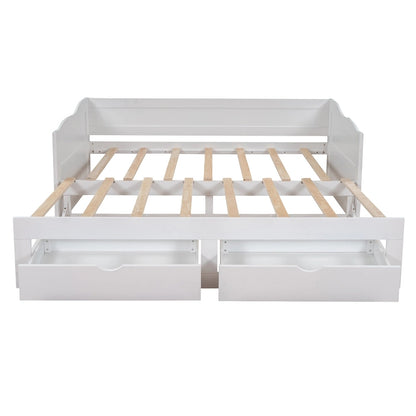 Daybed with Trundle Bed and Storage Drawers
