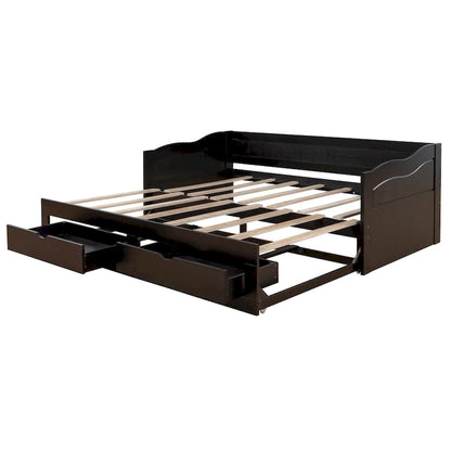 Daybed with Trundle Bed and Storage Drawers