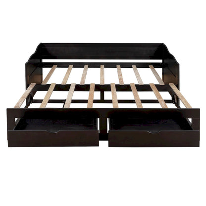 Daybed with Trundle Bed and Storage Drawers