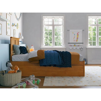 Madison Platform Bed with Footboard and Twin Trundle
