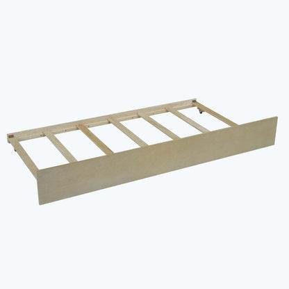 Wooden House Bed with Twin Size Trundle