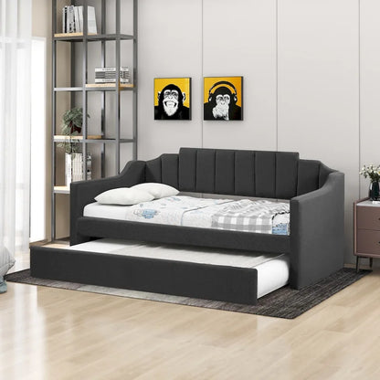 Nestfair Upholstered Twin Daybed with Trundle