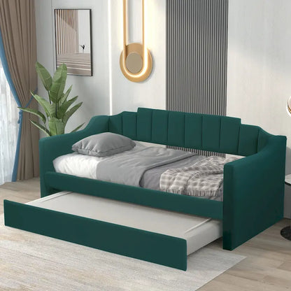 Nestfair Upholstered Twin Daybed with Trundle