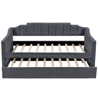 Nestfair Upholstered Twin Daybed with Trundle