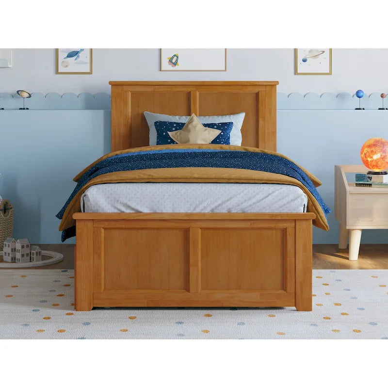 Madison Platform Bed with Matching Footboard and Twin Trundle