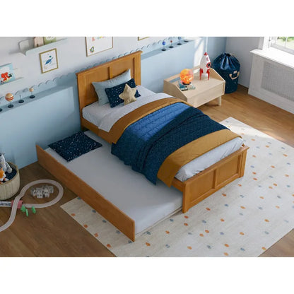 Madison Platform Bed with Matching Footboard and Twin Trundle