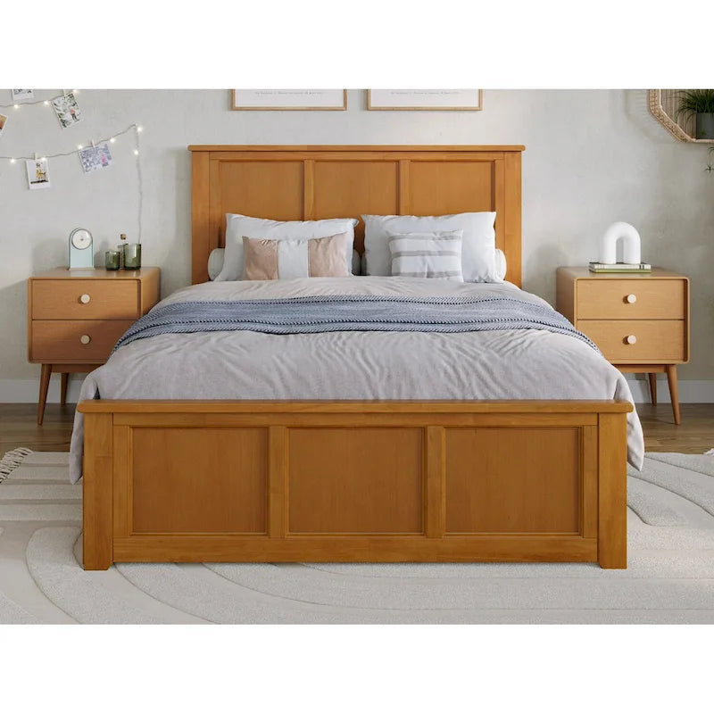 Madison Platform Bed with Matching Footboard and Twin Trundle