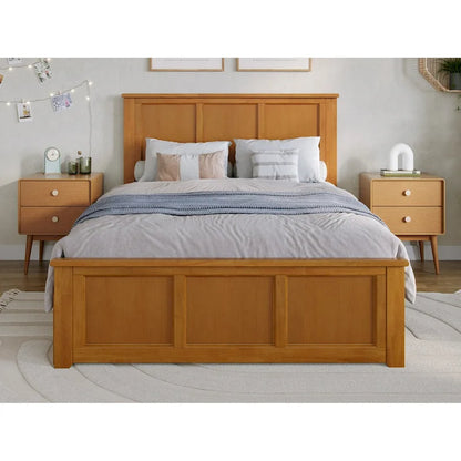 Madison Platform Bed with Matching Footboard and Twin Trundle