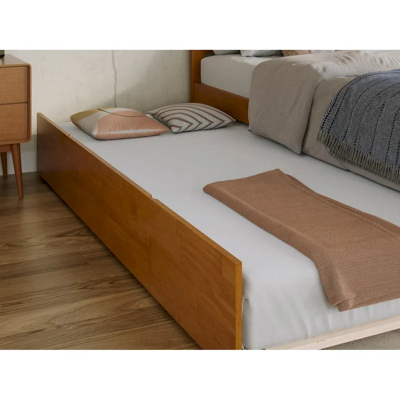 Madison Platform Bed with Matching Footboard and Twin Trundle