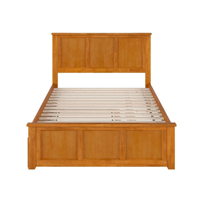 Madison Platform Bed with Matching Footboard and Twin Trundle
