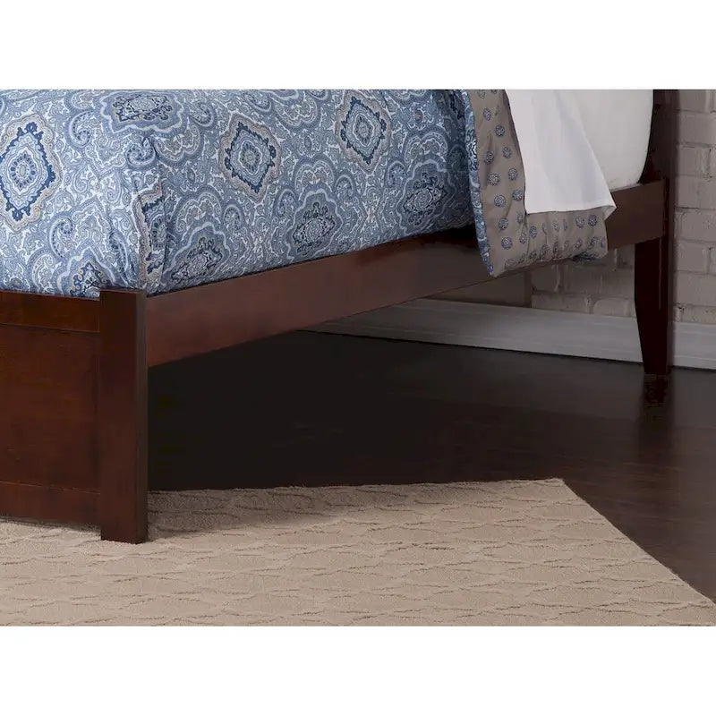 AFI Madison Full Size Platform Bed with Footboard & Full Trundle