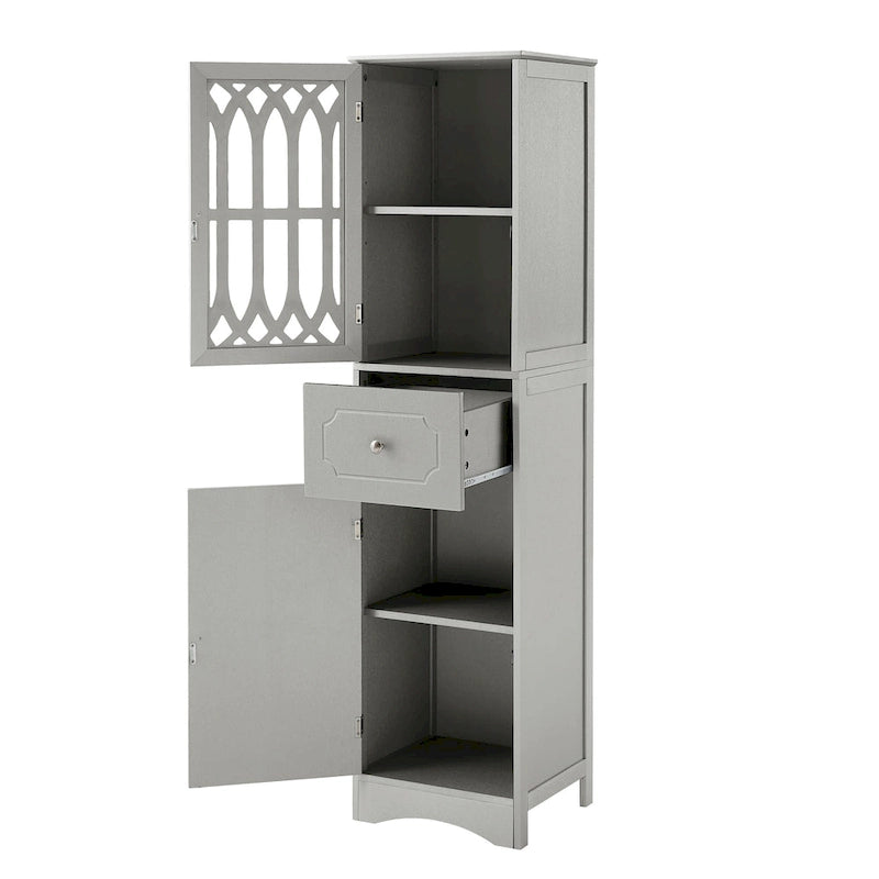 Bathroom Cabinet with Drawer and Doors