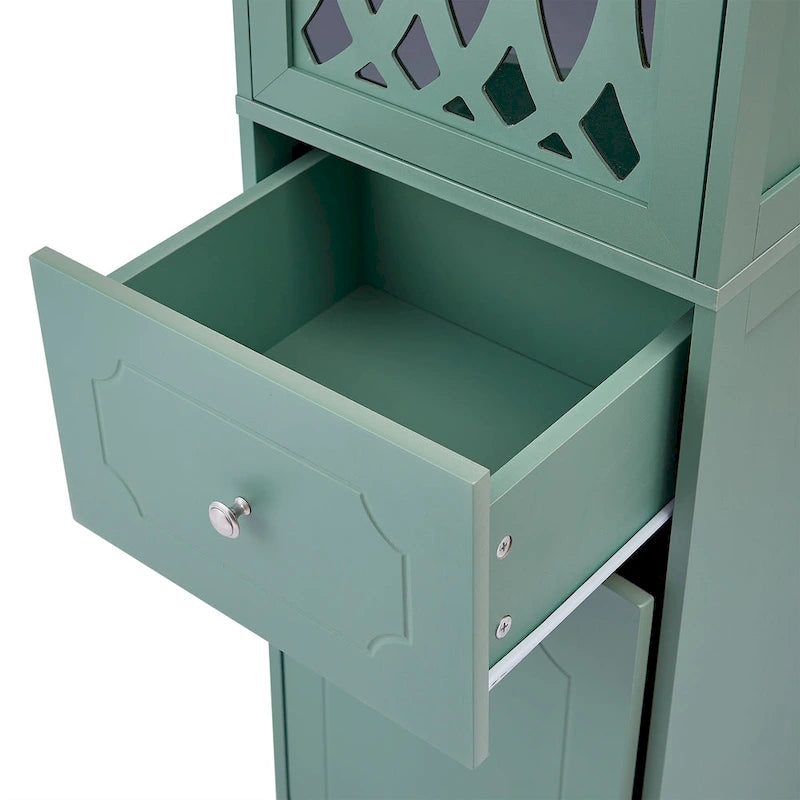 Bathroom Cabinet with Drawer and Doors