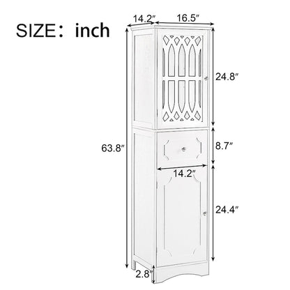 Bathroom Cabinet with Drawer and Doors