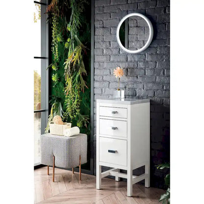 James Martin Vanities Addison 15 Base Cabinet w/ Drawers, Glossy White