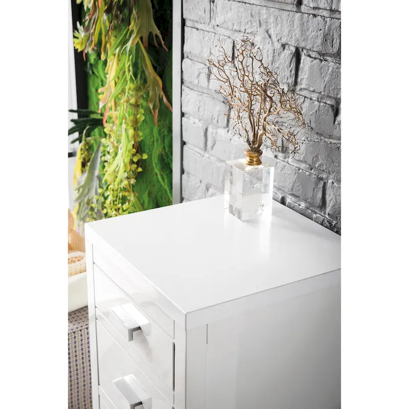 James Martin Vanities Addison 15 Base Cabinet w/ Drawers, Glossy White