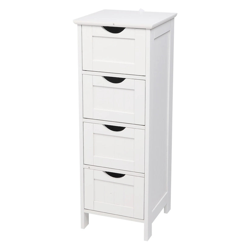 32FCH 4 Drawers bathroom ark Storage Cabinet white