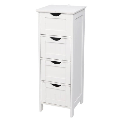32FCH 4 Drawers bathroom ark Storage Cabinet white