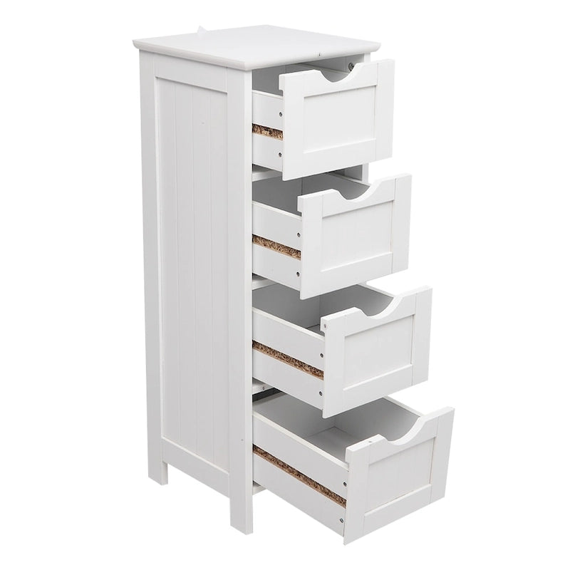 32FCH 4 Drawers bathroom ark Storage Cabinet white