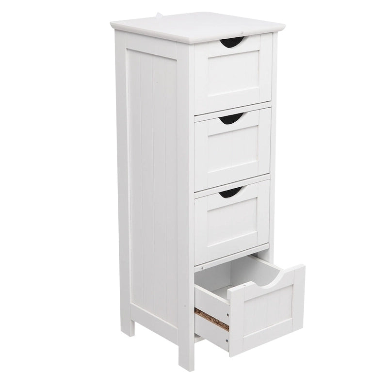 32FCH 4 Drawers bathroom ark Storage Cabinet white