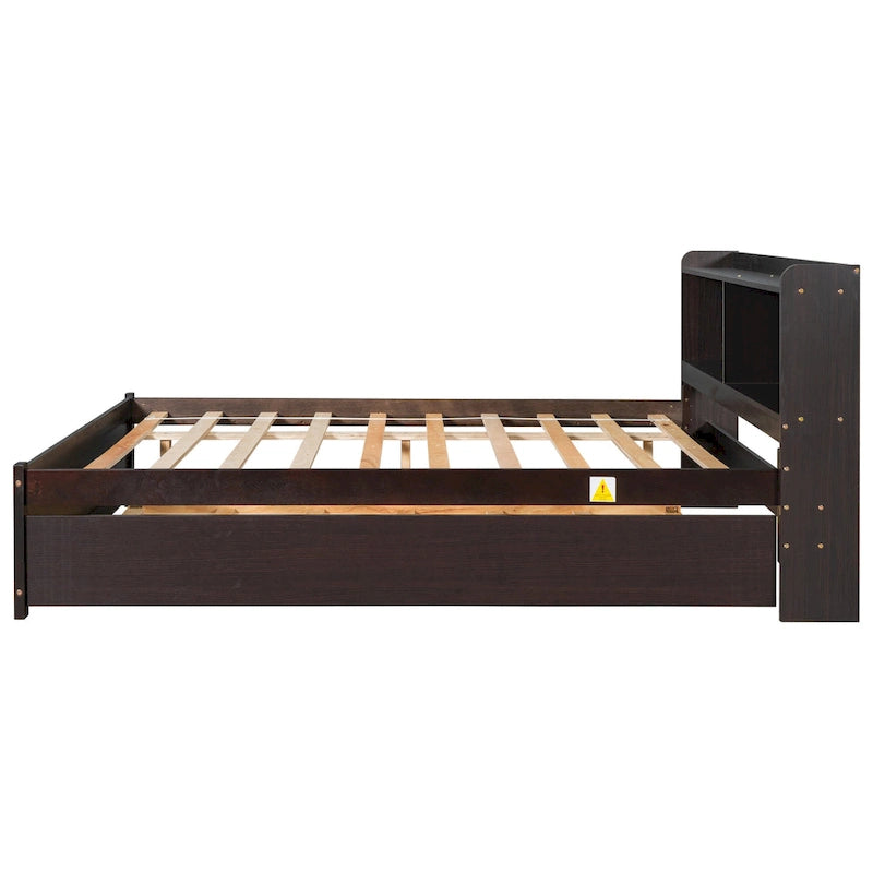 Full Bed with Trundle Bookcase