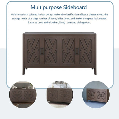 4 Door Wooden Twill Sideboard