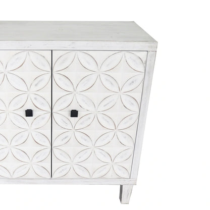 Accent Cabinet 4 Door Wooden Cabinet Sideboard Buffet Server Cabinet - N/A