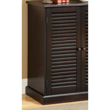 30 Modern Transitional Design 1pc Shoe Cabinet Oak Finish Adjustable Shelves - N/A