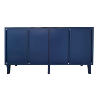Functional 2-Door 3-Drawer Cabinet with Carved Effect