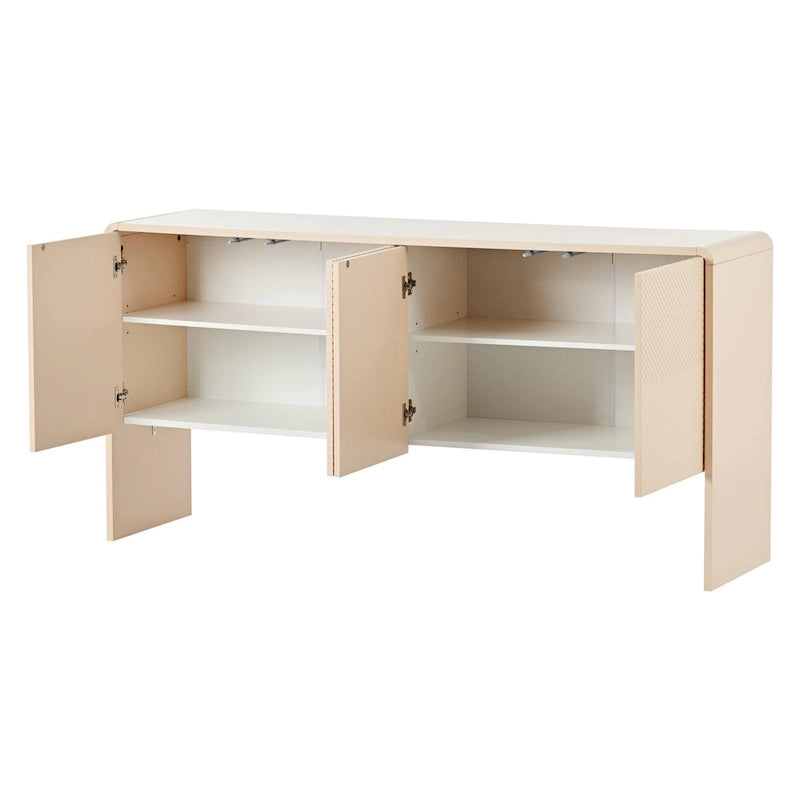 60L Large Storage Space with 4 Doors and Rebound Device - N/A