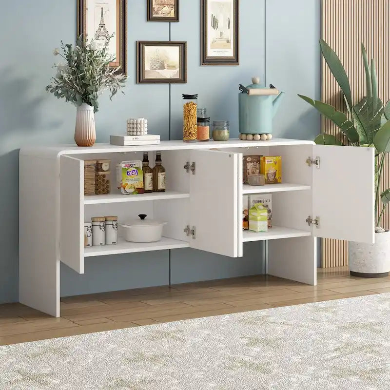 60L Large Storage Space with 4 Doors and Rebound Device - N/A