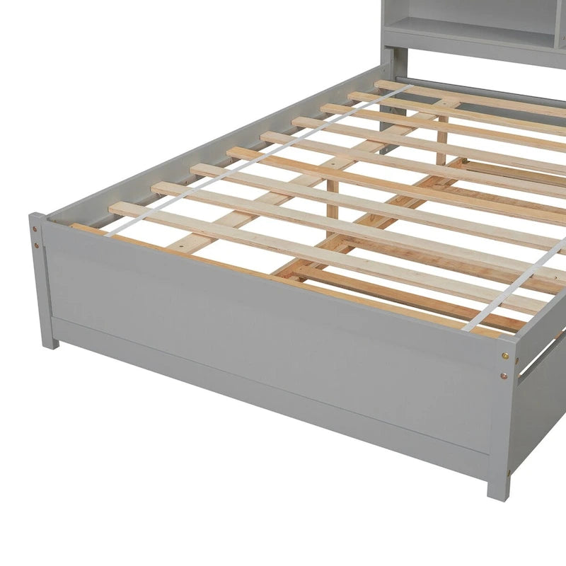 Full Bed with Trundle,Bookcase