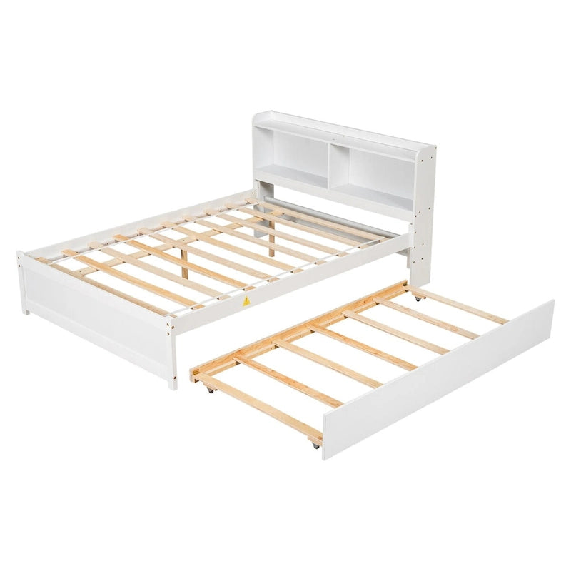Full Bed with Trundle,Bookcase