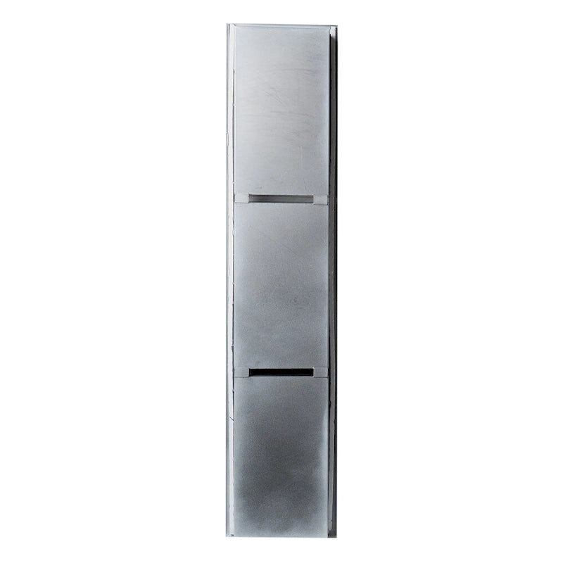 ALFI brand 8 x 36 White Matte Stainless Steel Vertical Triple Shelf Bath Shower Niche
