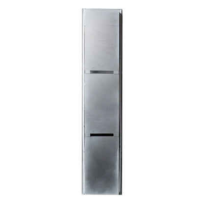 ALFI brand 8 x 36 White Matte Stainless Steel Vertical Triple Shelf Bath Shower Niche