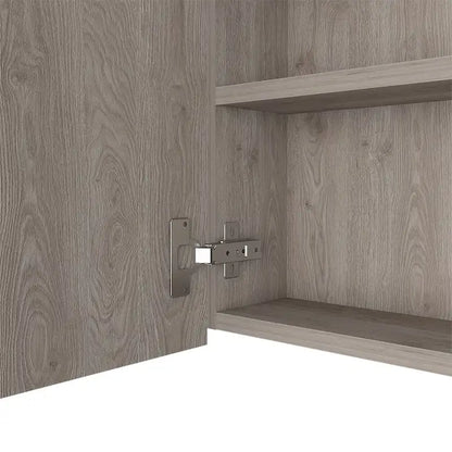 Medicine Cabinet Viking, Three Internal Shelves, Single Door, Two External Shelves, Black Wengue Finish