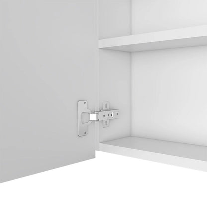 Medicine Cabinet Viking, Three Internal Shelves, Single Door, Two External Shelves, Black Wengue Finish