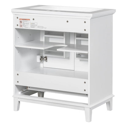 Bathroom Cabinet with Doors and Drawer