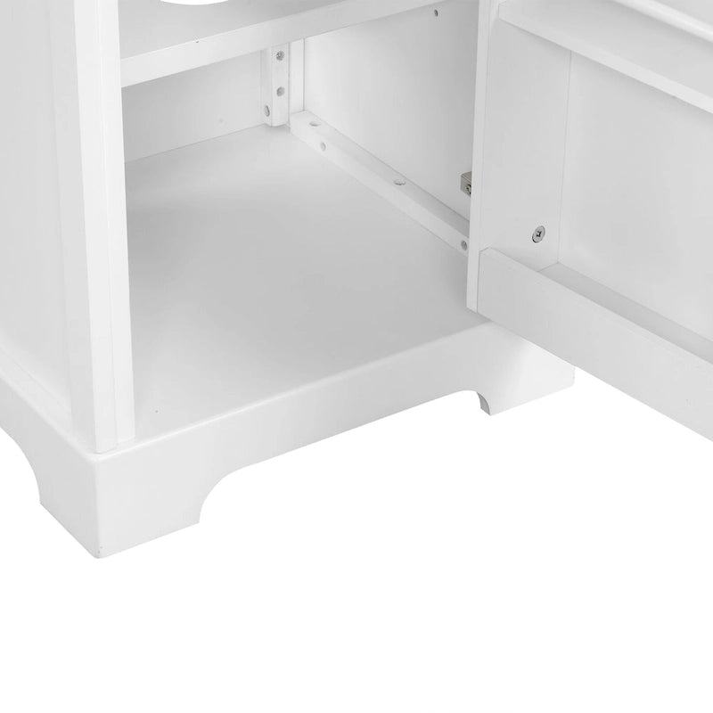 20 Bathroom Vanity with Sink Bathroom Cabinet with Soft Closing Door Storage Rack and Adjustable Shelve White